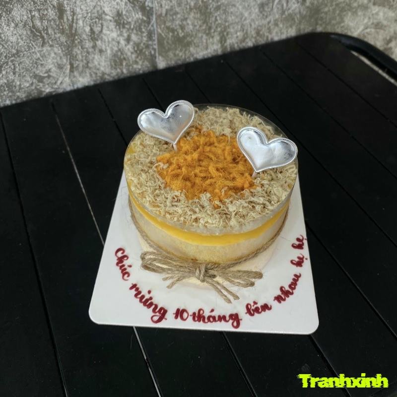 ảnh bánh bông lan trứng muối decor