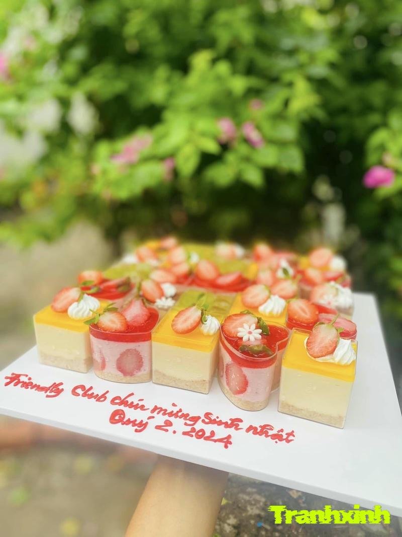 ảnh bánh mousse chanh dây trang trí đẹp