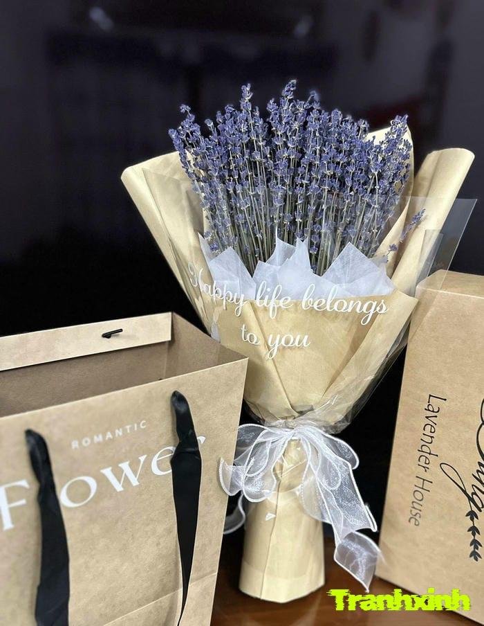 ảnh hoa lavender màu than đơn giản đẹp