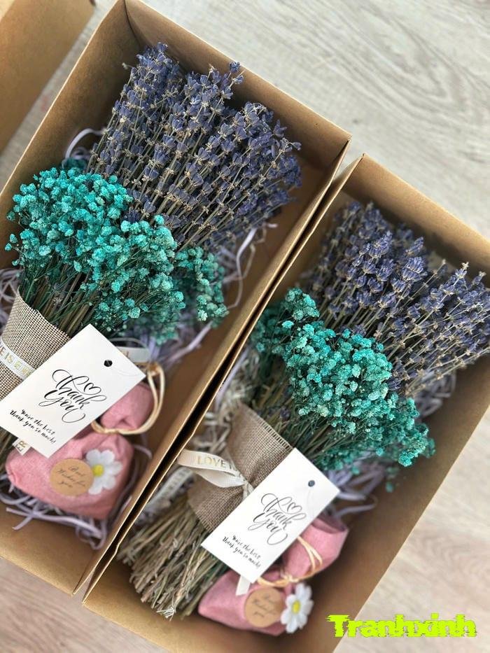 ảnh hoa lavender màu than tối giản