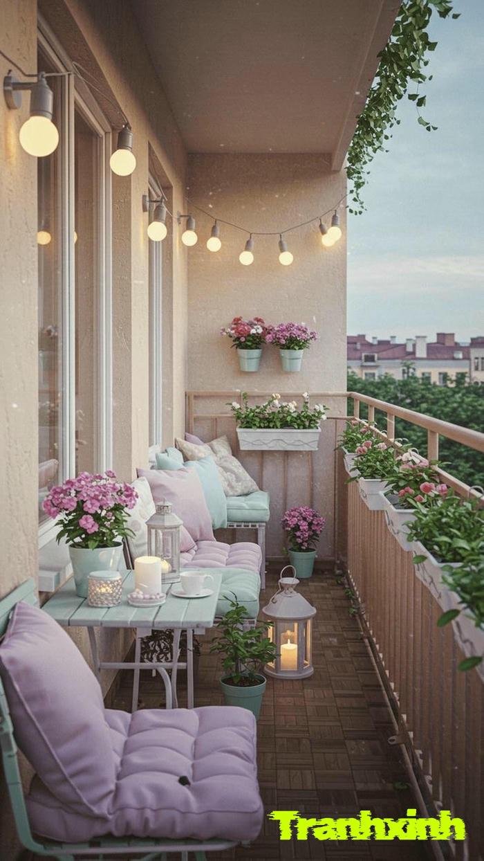 ảnh trang trí ban công siêu cute