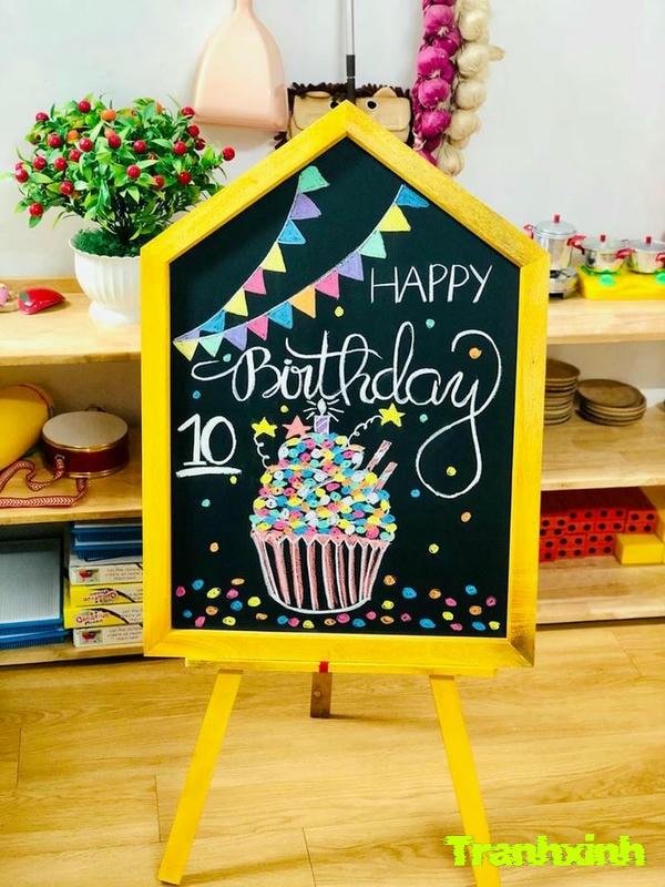 ảnh trang trí bảng xinh nhật mầm non