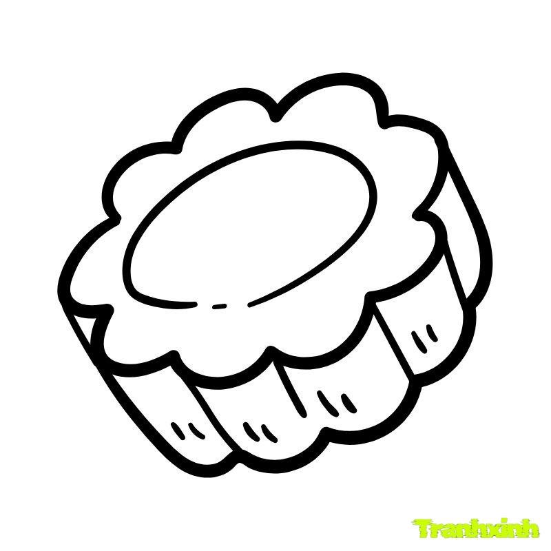 ảnh tranh tô màu bánh trung thu