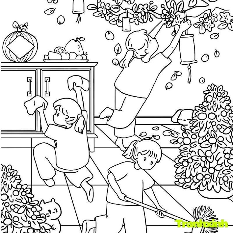 ảnh tranh tô màu các mùa trong năm