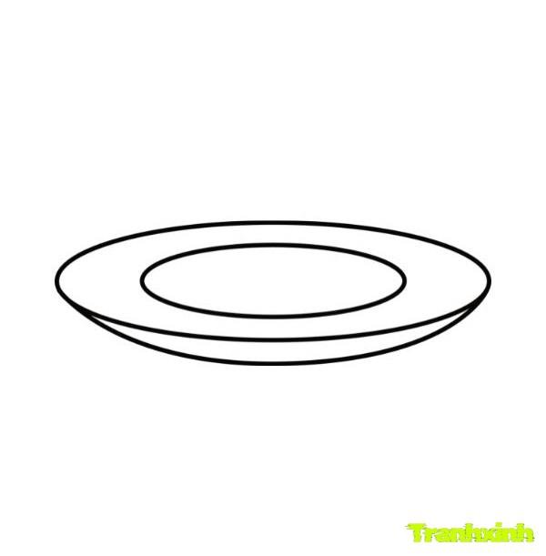 ảnh tranh tô màu cái đĩa