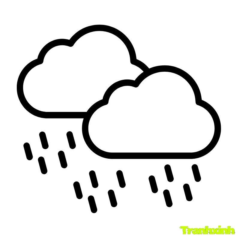 anh tranh tô màu cảnh trời mưa