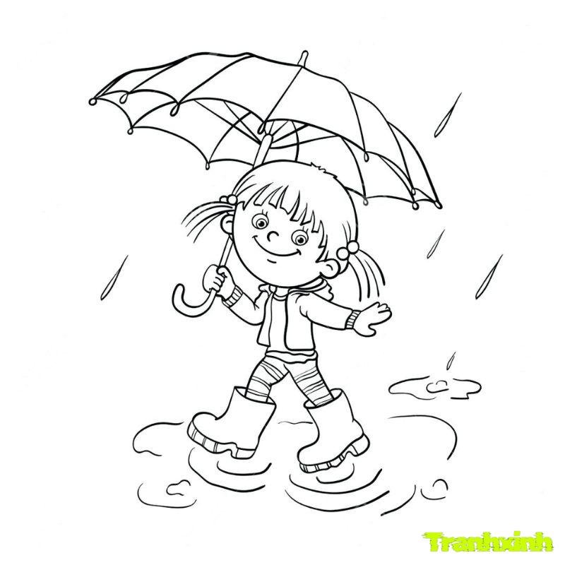 bức tranh trời mưa