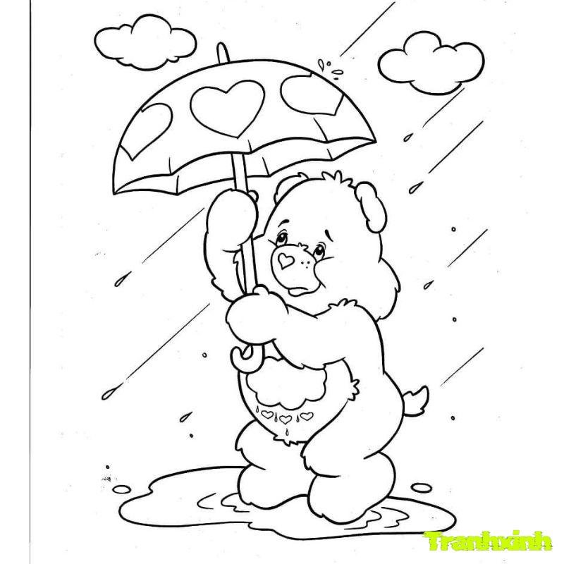 bức tranh vẽ trời mưa