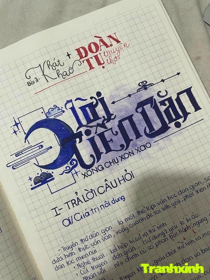 cách trang trí bài thơ đẹp