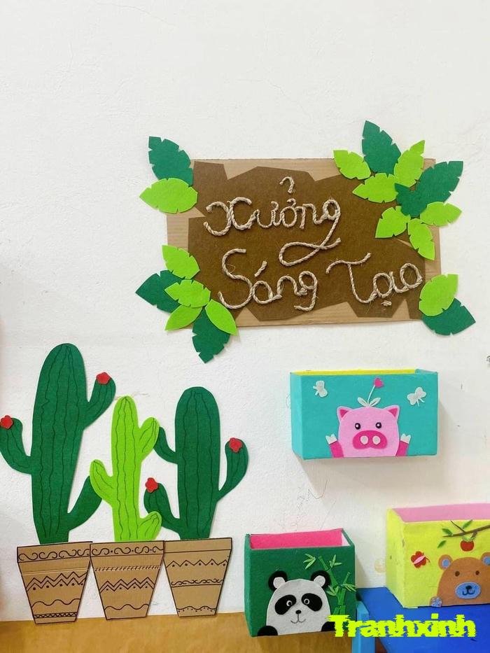 cách trang trí bảng tên đẹp