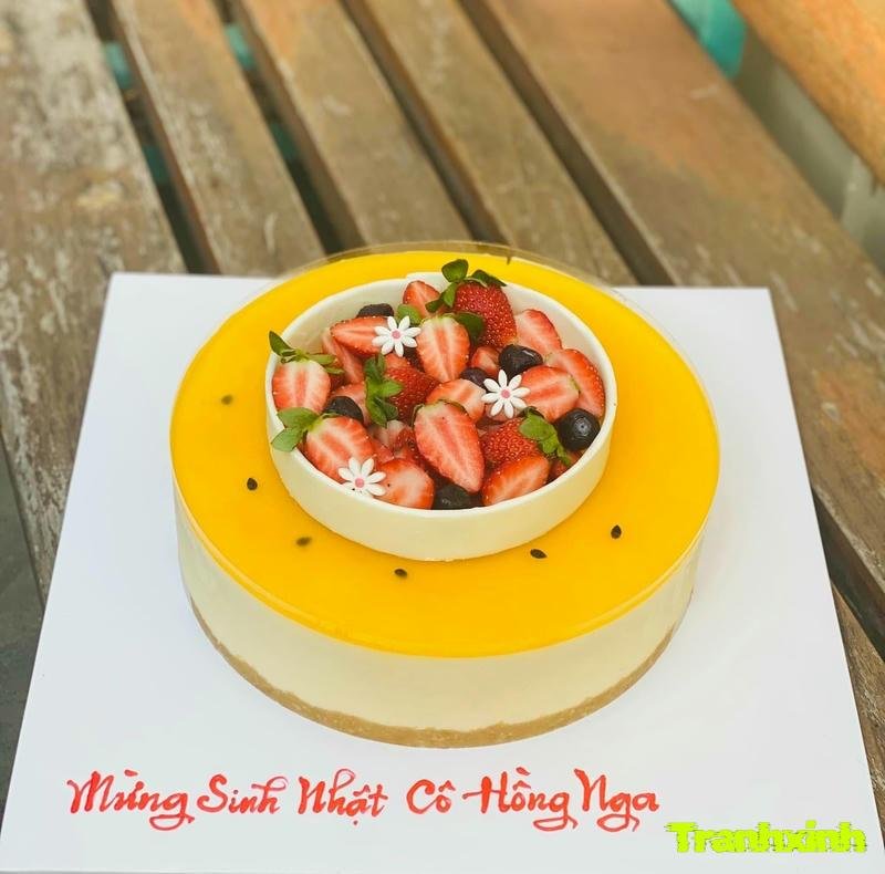 cách trang trí bánh mousse chanh dây