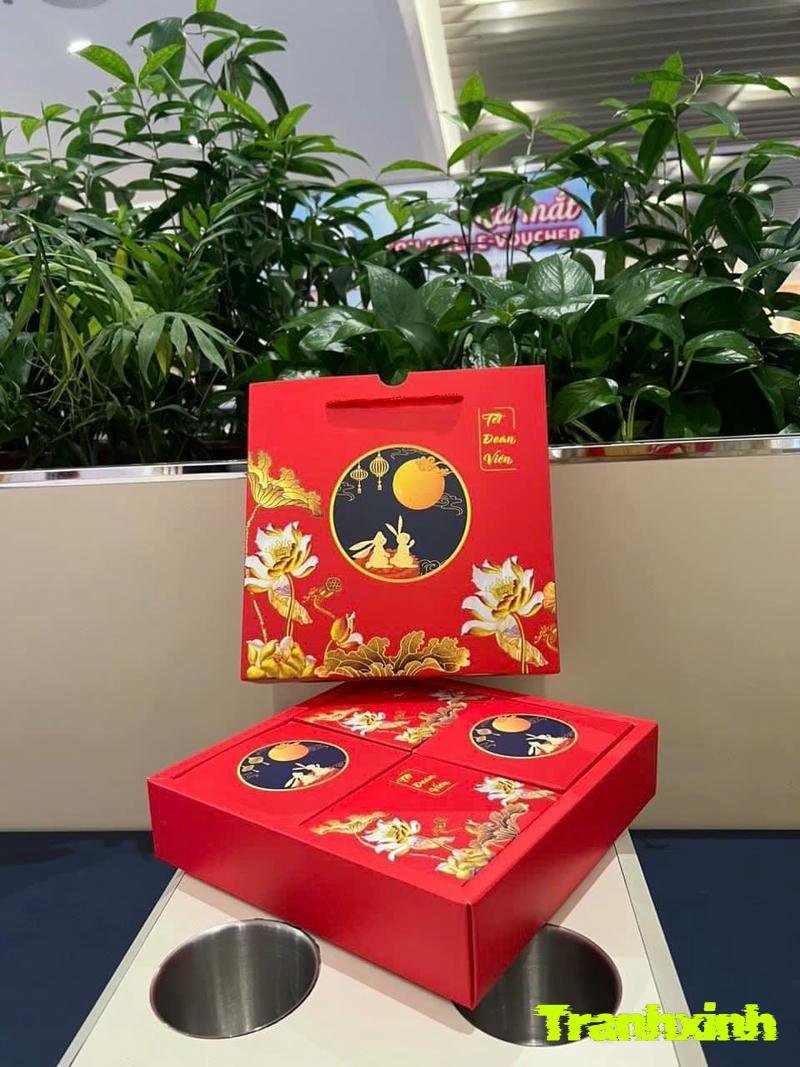 cách trang trí bánh trung thu đẹp