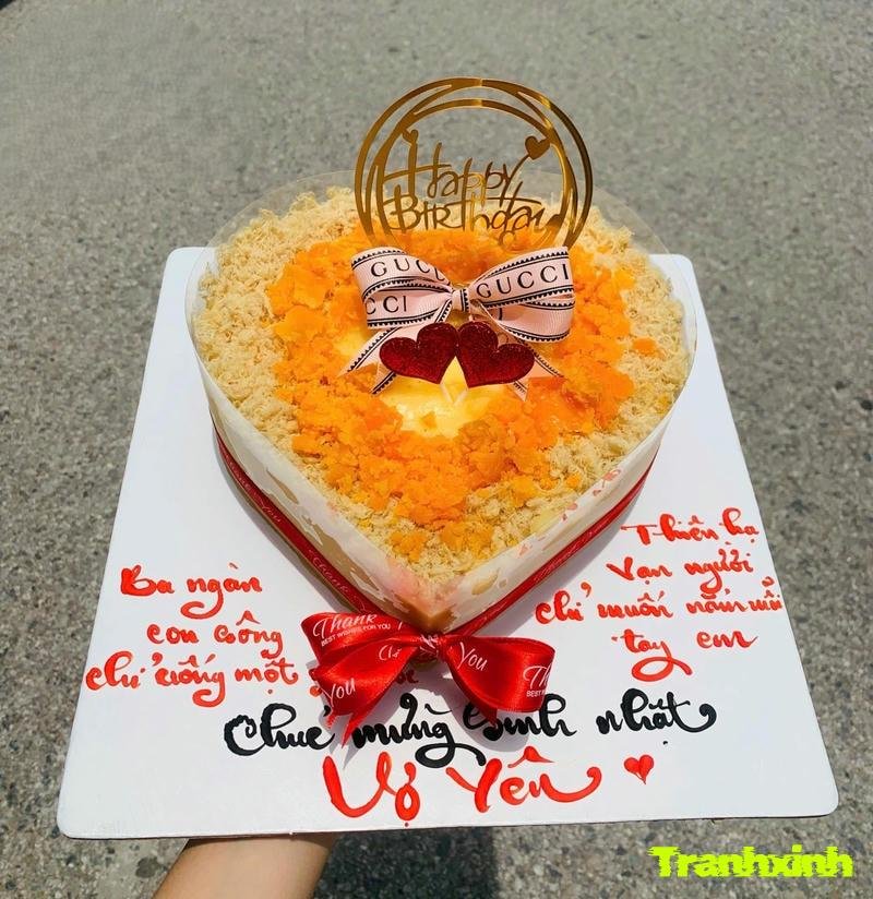 decor chà bông bánh trứng muối