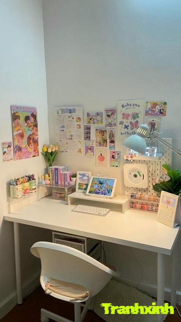 góc trang trí bàn học