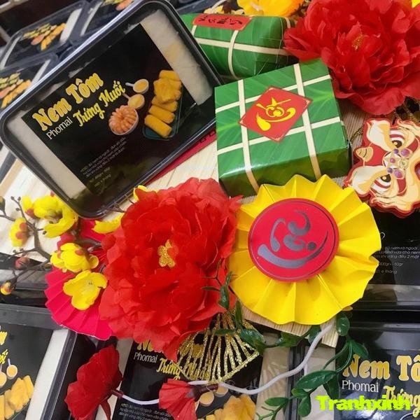 hình ảnh bánh chưng trang trí