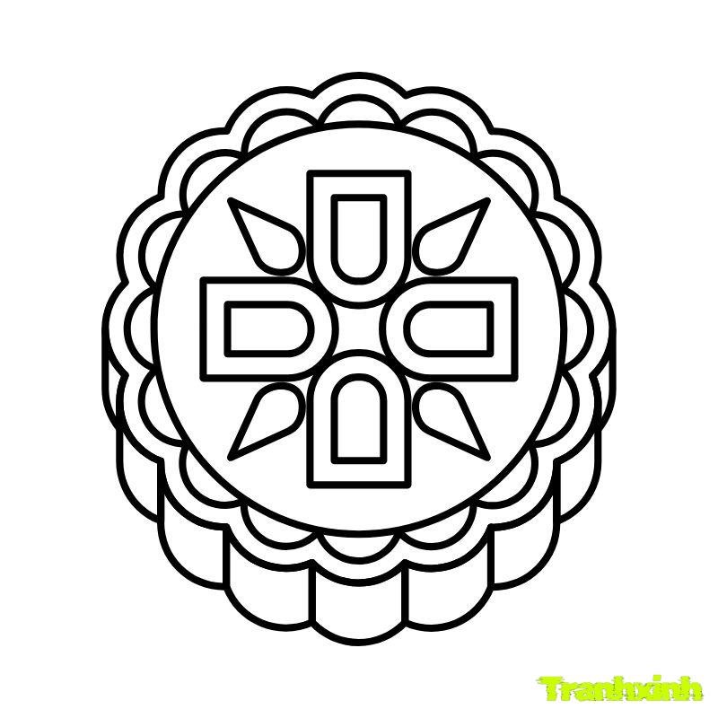 hinh ảnh tranh tô màu bánh trung thu
