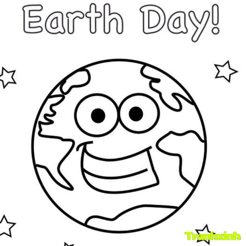 hình ảnh tranh tô màu bảo vệ trái đất