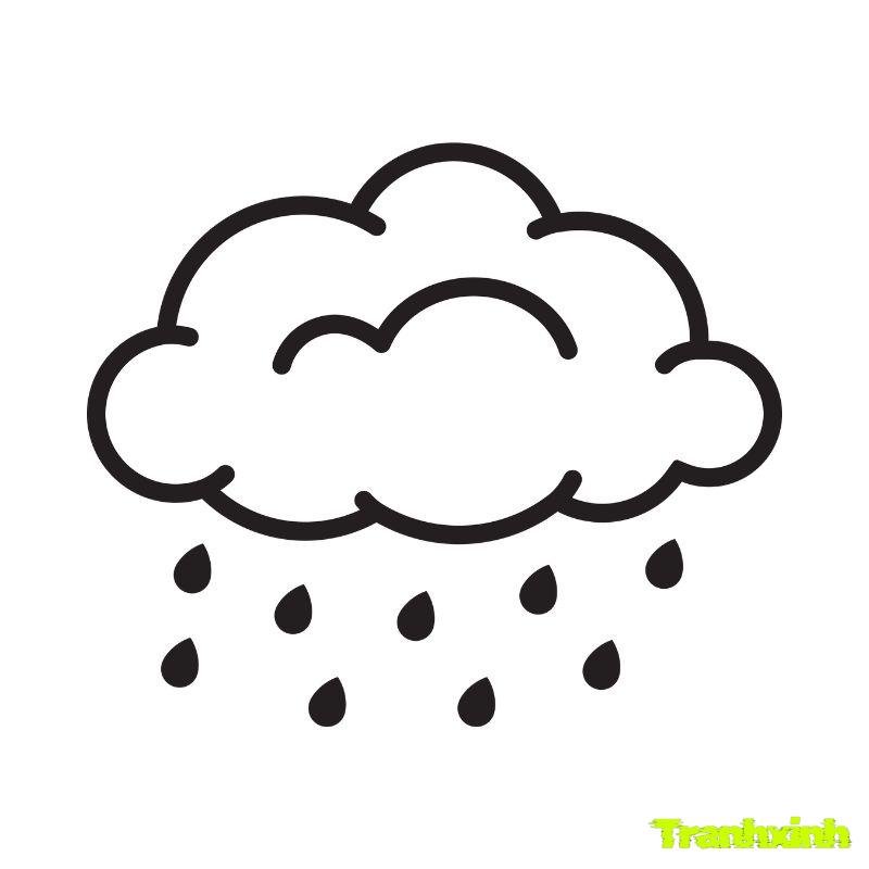 hình anh tranh tô màu cảnh trời mưa