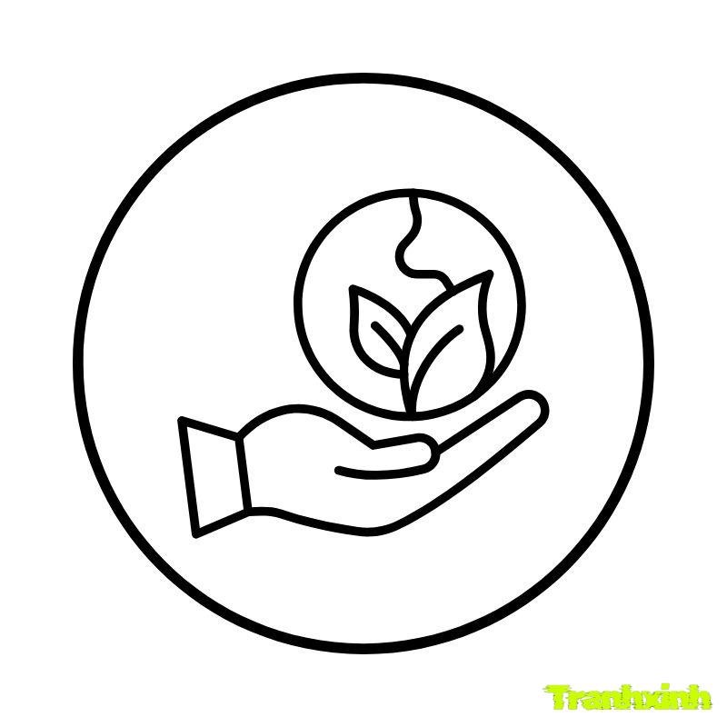 hình tranh tô màu bảo vệ môi trường