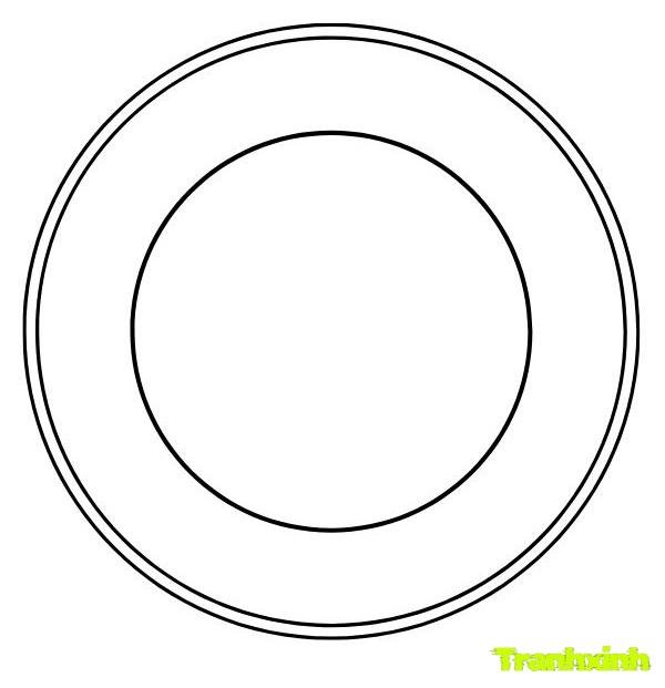 hình tranh tô màu cái đĩa
