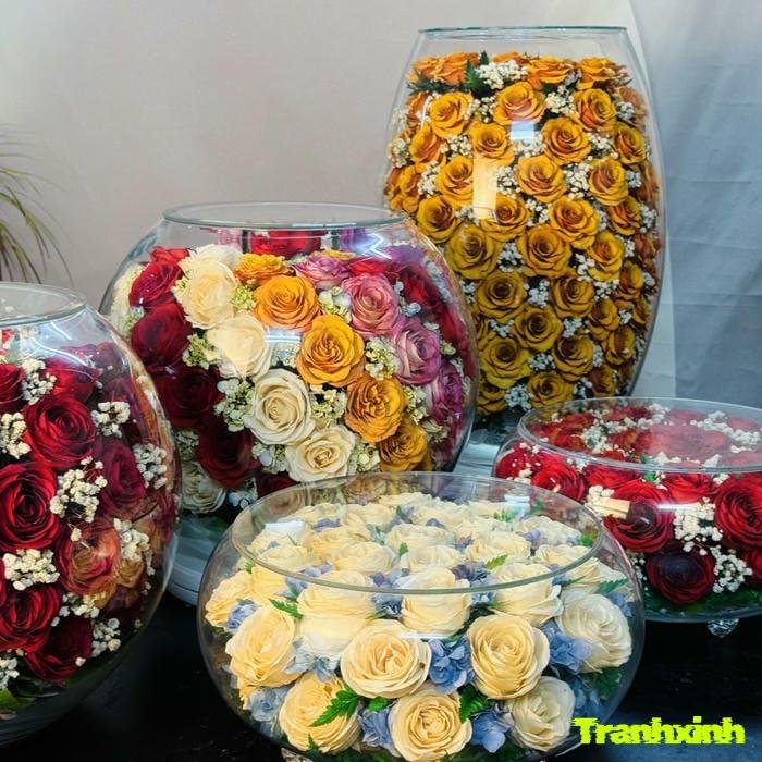 hoa hồng để bàn