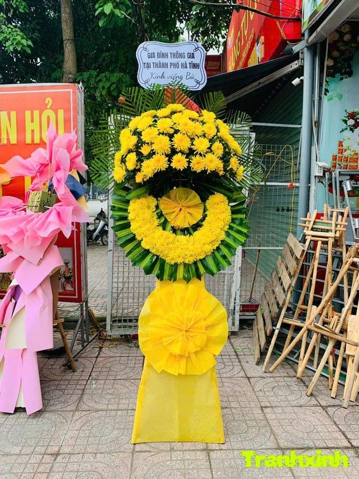 kệ hoa tang lễ hoa cúc