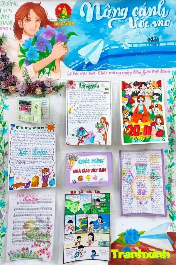 làm đẹp báo tường 20 11 sáng tạo