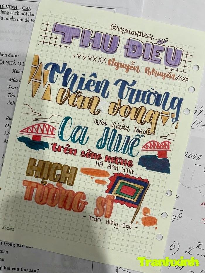 mẫu trang trí bài thơ nghệ thuật