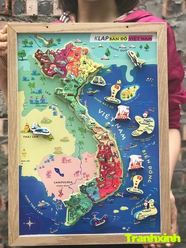 mẫu trang trí bản đồ việt nam