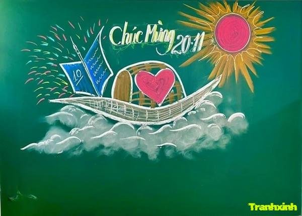 mẫu trang trí bảng 20 11 ấn tượng