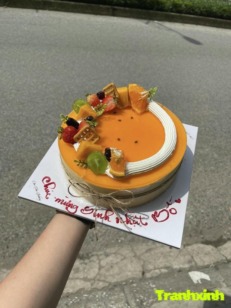 mẫu trang trí bánh mousse chanh dây