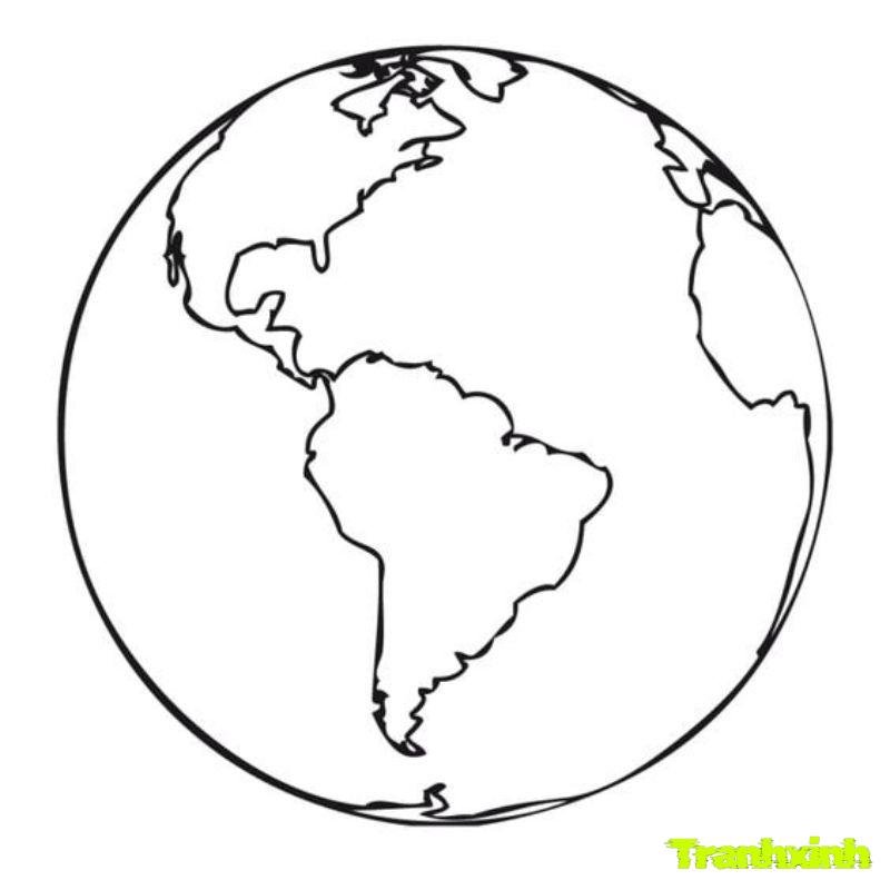 tấm ảnh tô màu trái đất