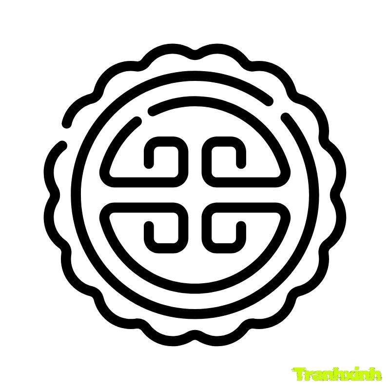 tô màu bánh trung thu