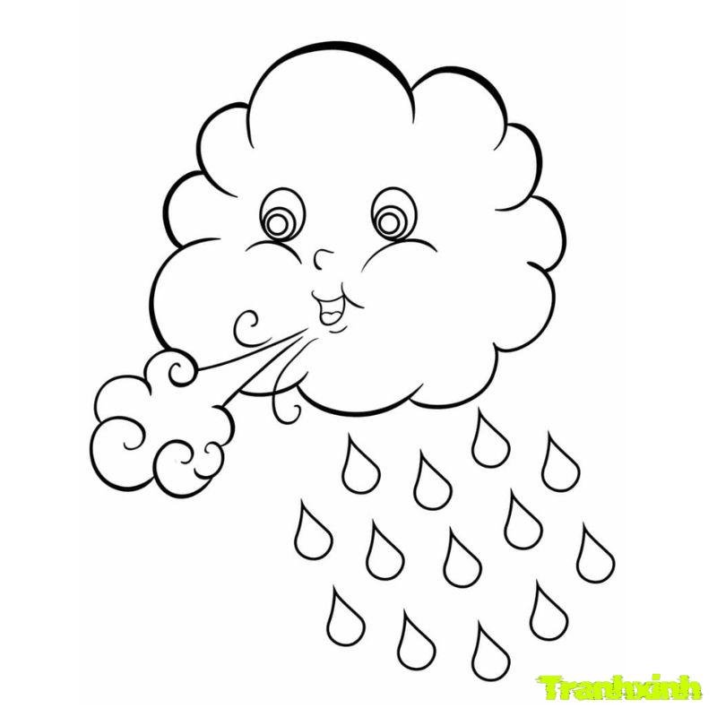tô màu đám mây mưa