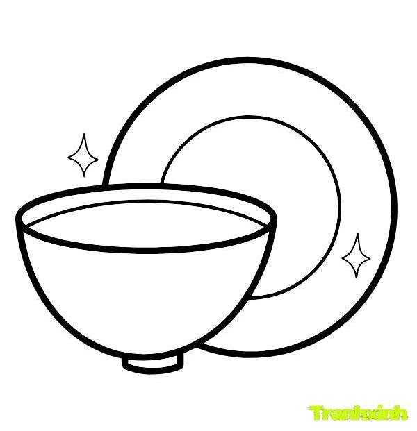 tô màu đĩa đẹp