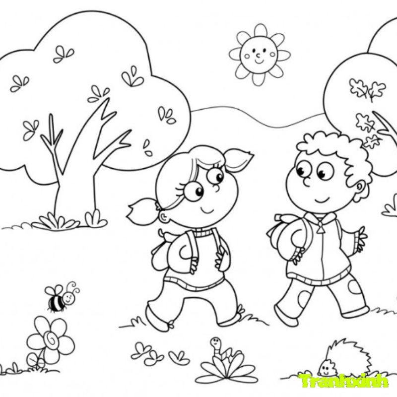 tô màu mùa xuân cho bé