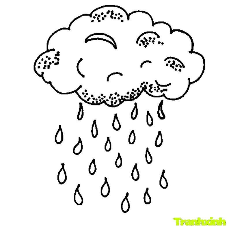 tô màu trời mưa