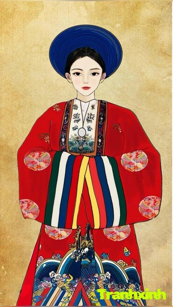 trang trí áo dài quốc phục