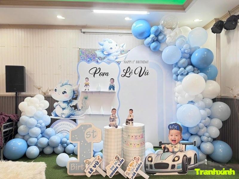 trang trí backdrop cho bé