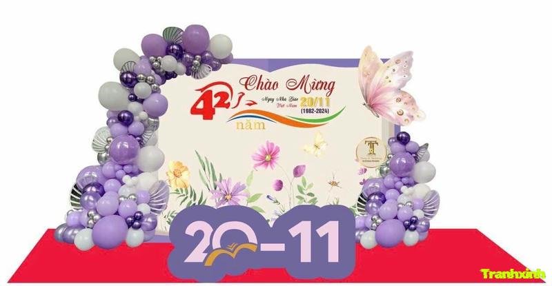 trang trí backdrop chụp kỷ niệm