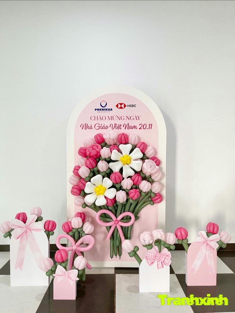 trang trí backdrop handmade