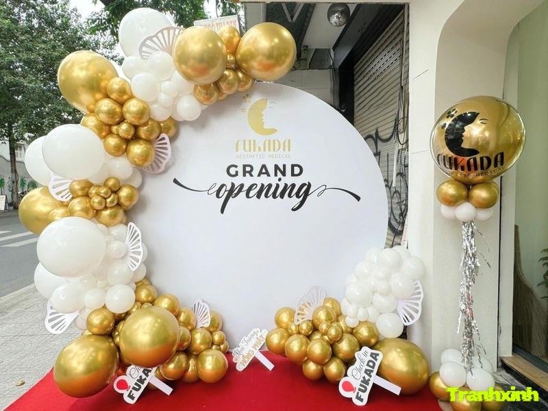 trang trí backdrop khai trương