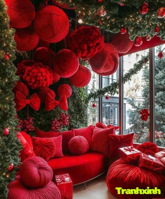 trang trí background tết