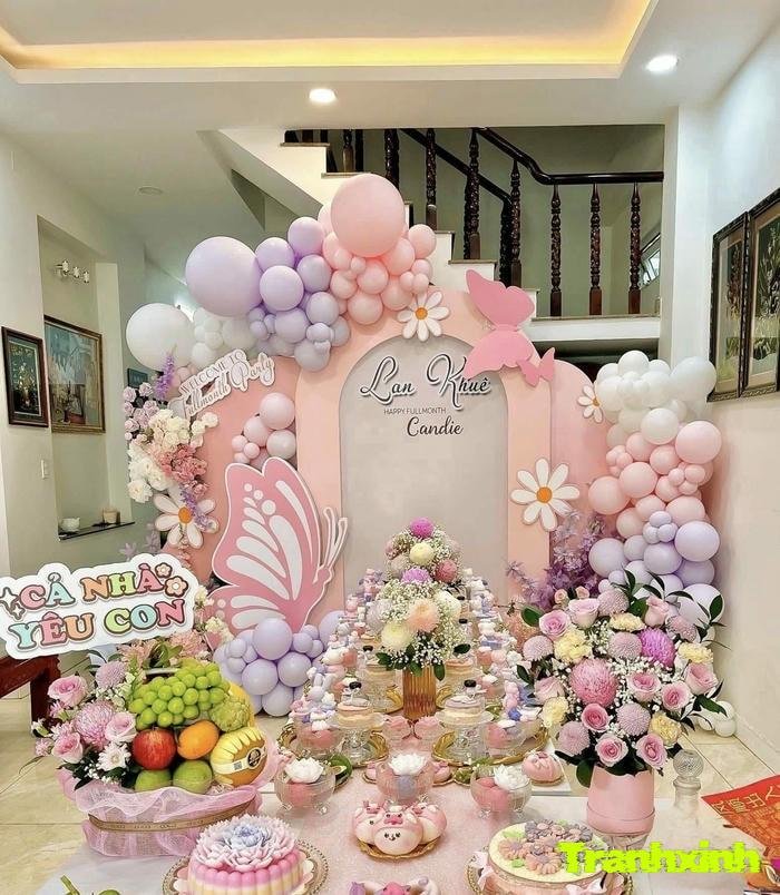 trang trí background với bong bóng