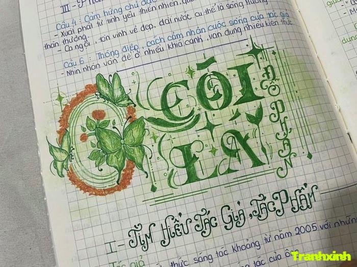 trang trí bài thơ cho cuộc thi