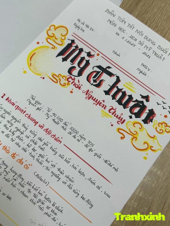 trang trí bài thơ đơn giản mà đẹp