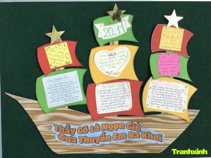 trang trí bài thơ với hình học