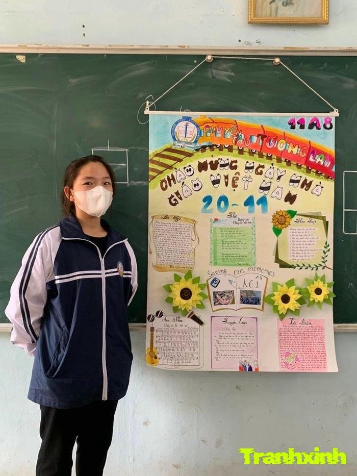 trang trí bài thơ với khung