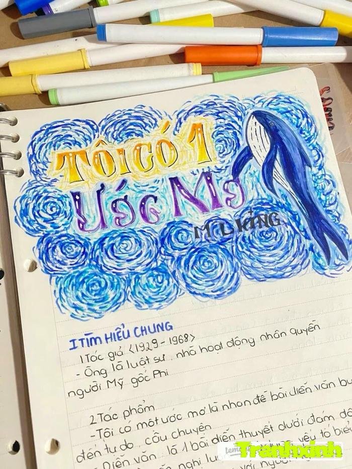 trang trí bài thơ với màu