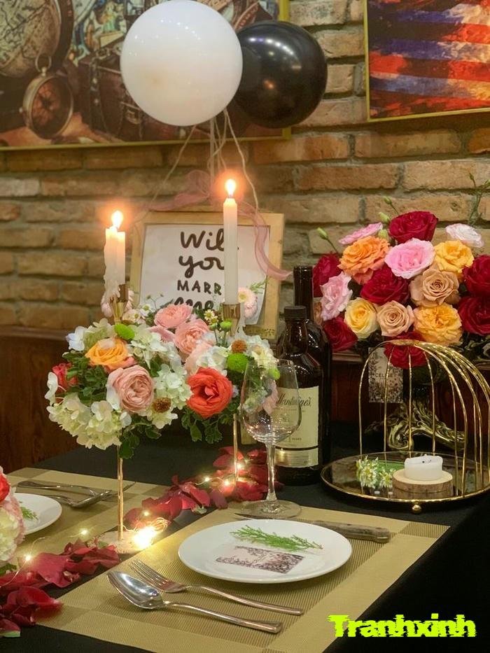 trang trí bàn ảnh cưới việt nam